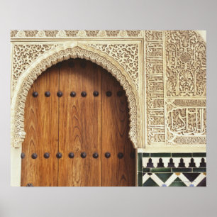 Doorway at the Alhambra palace in Granada, Spain 2 Poster