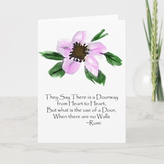 Doorway Rumi Watercolor Greeting Card (Front)