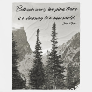 Doorway to a New World in the Mountains Fleece Blanket