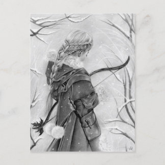 Doorway to winter fantasy winter archer girl card