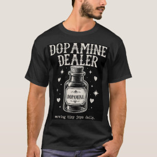Dopamine Dealer — Oddly Wired ADHD Funny Black T-Shirt