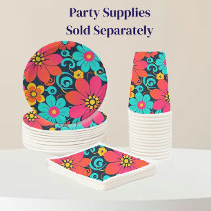 Dopamine Decor– Bright Funky Flowers-Retro Napkins
