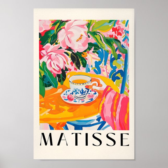 Dopamine Decor, Cup Of Tea Poster, Teacup Art Prin Poster (Front)