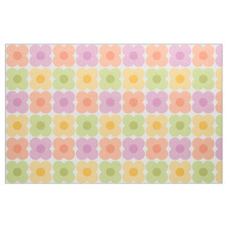 Dopamine Decor Retro Floral 70s Pastel Geometric Fabric