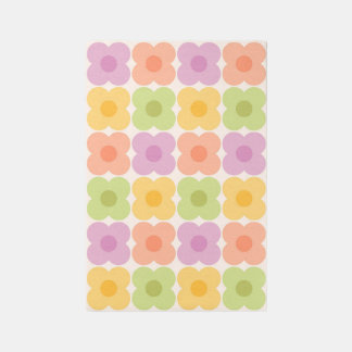Dopamine Decor Retro Floral 70s Pastel Geometric Rug