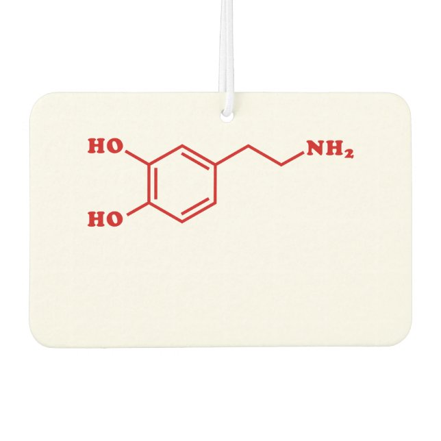 Dopamine Molecular Chemical Formula Air Freshener (Front)