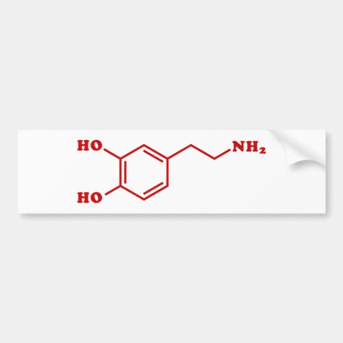 Dopamine Molecular Chemical Formula Bumper Sticker