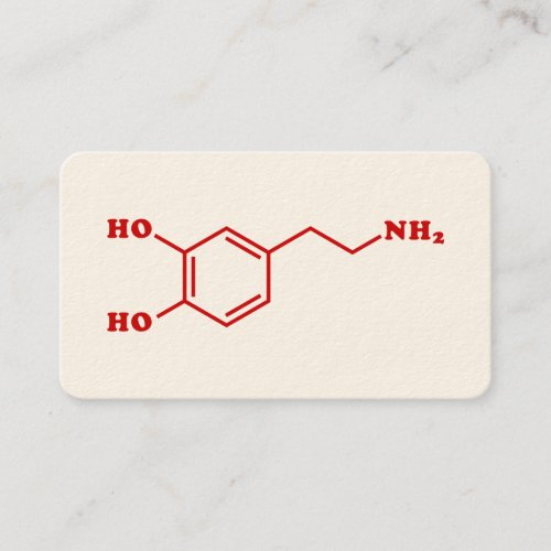 Dopamine Molecular Chemical Formula Business Card
