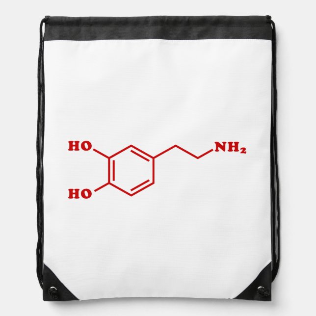 Dopamine Molecular Chemical Formula Drawstring Bag (Front)