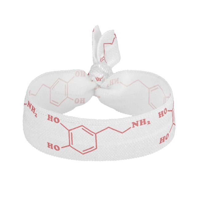 Dopamine Molecular Chemical Formula Elastic Hair Tie (Front)