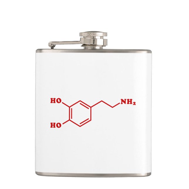 Dopamine Molecular Chemical Formula Flask (Front)