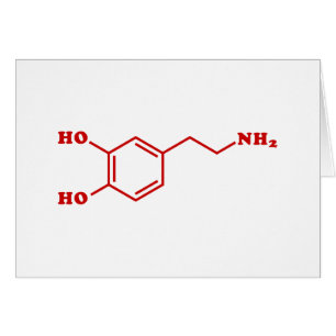 Dopamine Molecular Chemical Formula Greeting Card