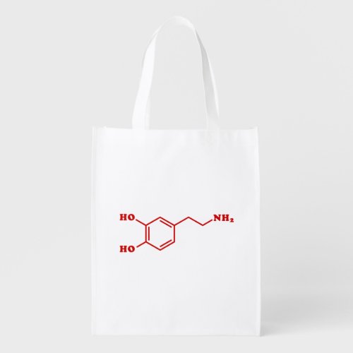 Dopamine Molecular Chemical Formula Grocery Bag