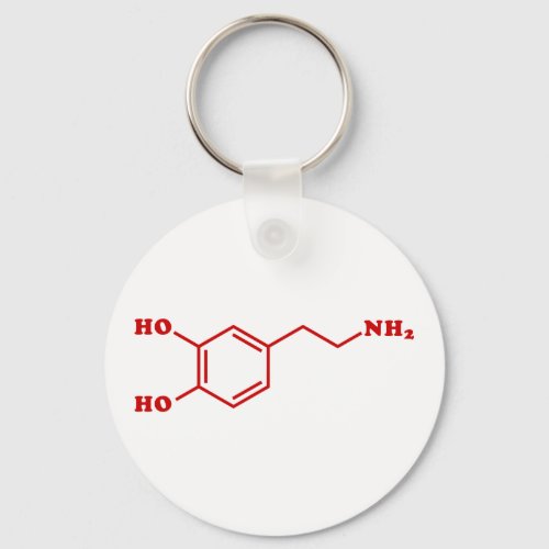 Dopamine Molecular Chemical Formula Keychain