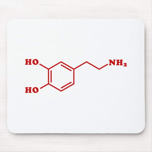 Dopamine Molecular Chemical Formula Mouse Pad (Front)