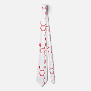 Dopamine Molecular Chemical Formula Neck Tie