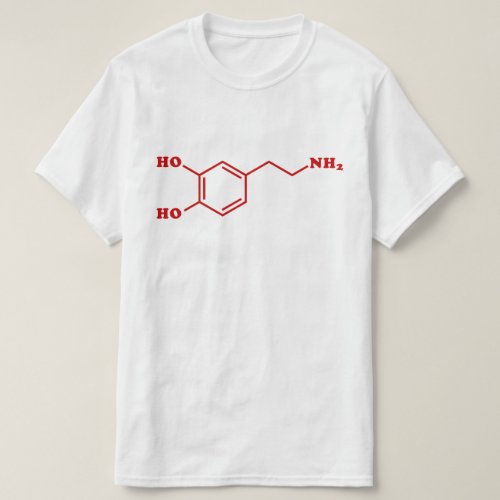 Dopamine Molecular Chemical Formula T_Shirt