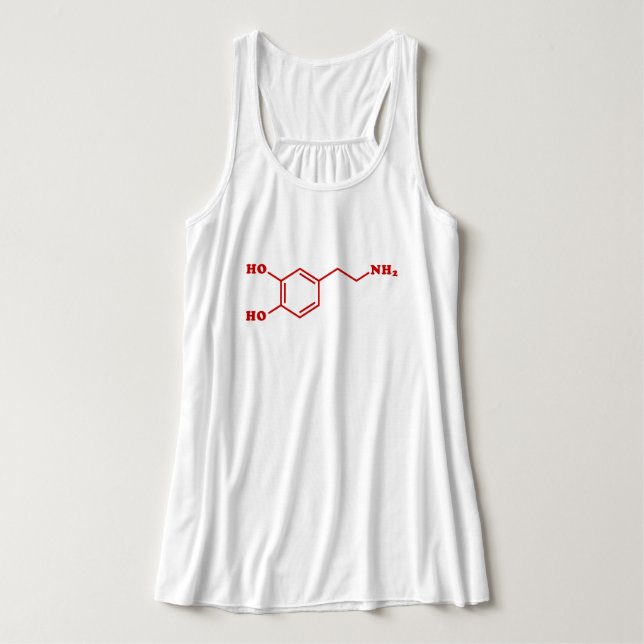 Dopamine Molecular Chemical Formula Tank Top (Design Front)