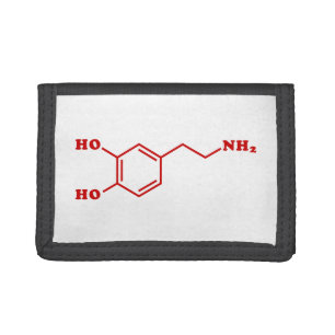 Dopamine Molecular Chemical Formula Trifold Wallet
