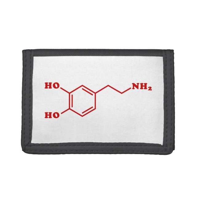Dopamine Molecular Chemical Formula Trifold Wallet (Front)