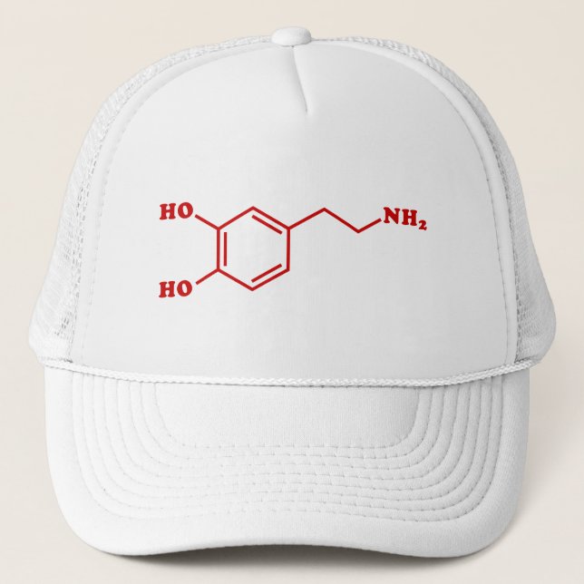 Dopamine Molecular Chemical Formula Trucker Hat (Front)