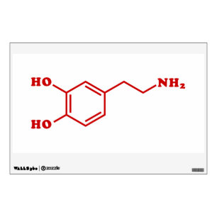 Dopamine Molecular Chemical Formula Wall Decal