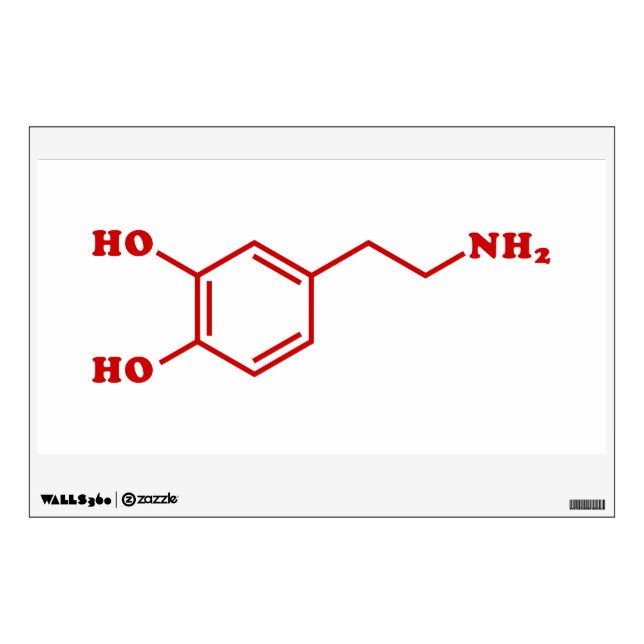Dopamine Molecular Chemical Formula Wall Decal (Front)
