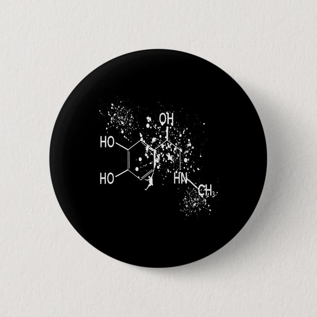 Dopamine Molecule Climber Science Bouldering Humor Button (Front)