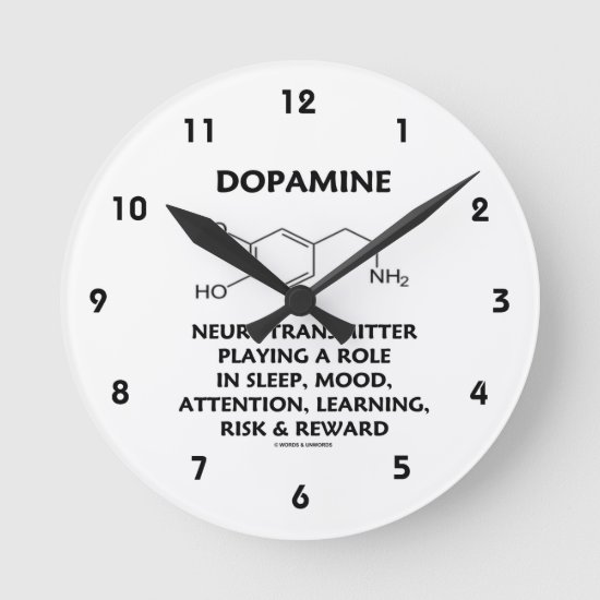 Dopamine Neurotransmitter (Chemical Molecule) Roun Round Clock