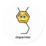 Dopamine Neurotransmitter Classic Round Sticker