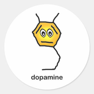 Dopamine Neurotransmitter Classic Round Sticker