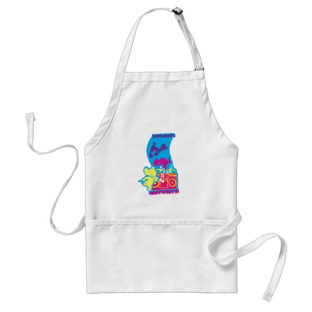 Dope Beats Happy Feets Adult Apron (Front)