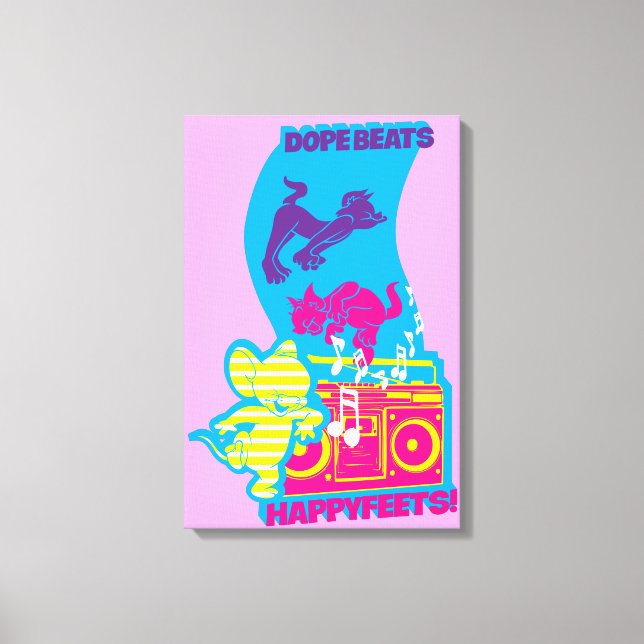 Dope Beats Happy Feets Canvas Print (Front)