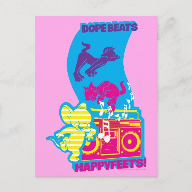 Dope Beats Happy Feets Postcard (Front)