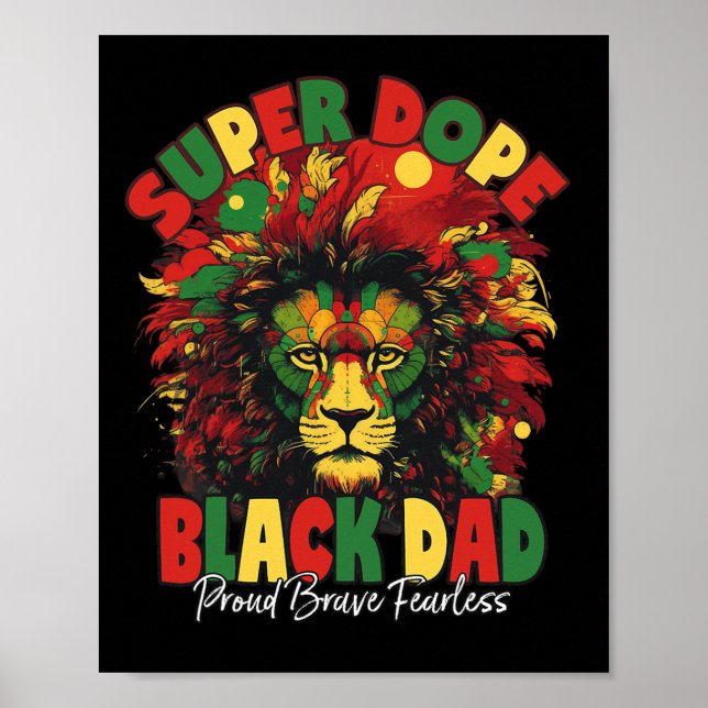 Dope Black Dad Black History Month  Poster (Front)