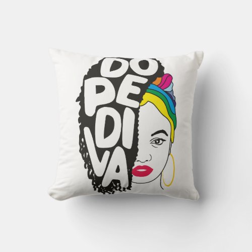 Dope Diva Throw Pillow