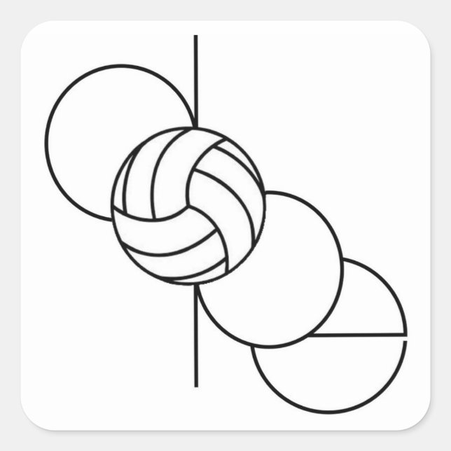Dope Volleyball Square Sticker (Front)