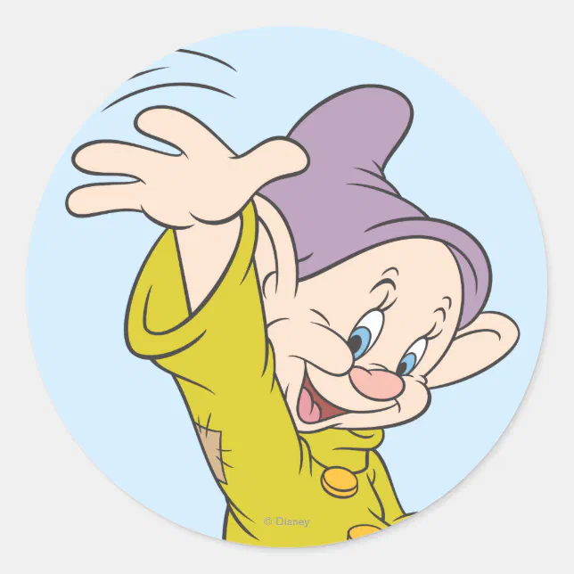 Dopey 4 Classic Round Sticker Zazzle 