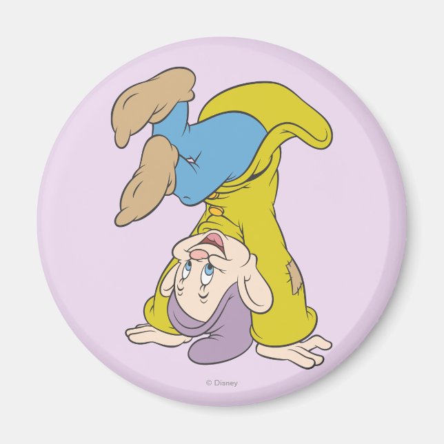 Dopey Doing a Head Stand Magnet (Front)