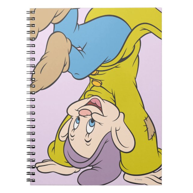 Dopey Doing a Head Stand Notebook (Front)