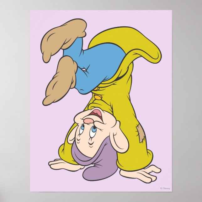 Dopey Doing a Head Stand Poster (Front)