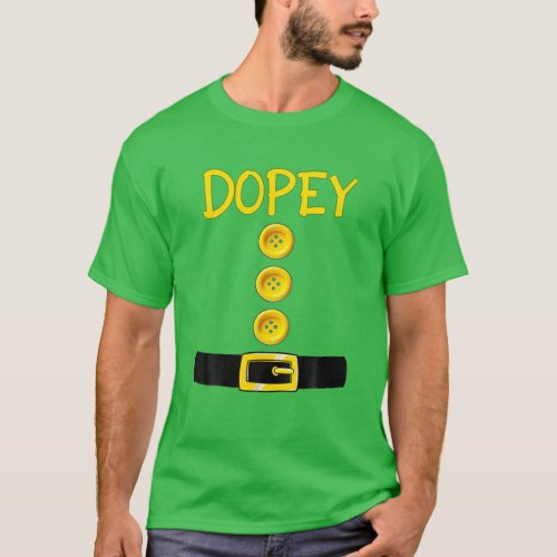 Dopey Dwarf Halloween Costume Color Matching Dopey T_Shirt
