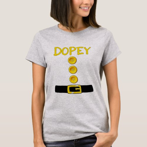 Dopey Dwarf Halloween Costume Color Matching T_Shirt