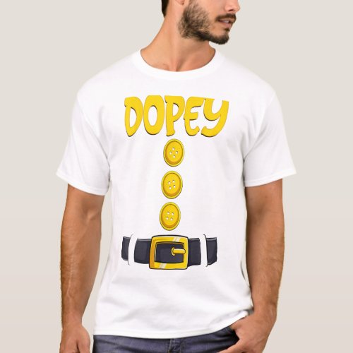 Dopey Halloween Dwarf Costume Color Matching T_Shirt