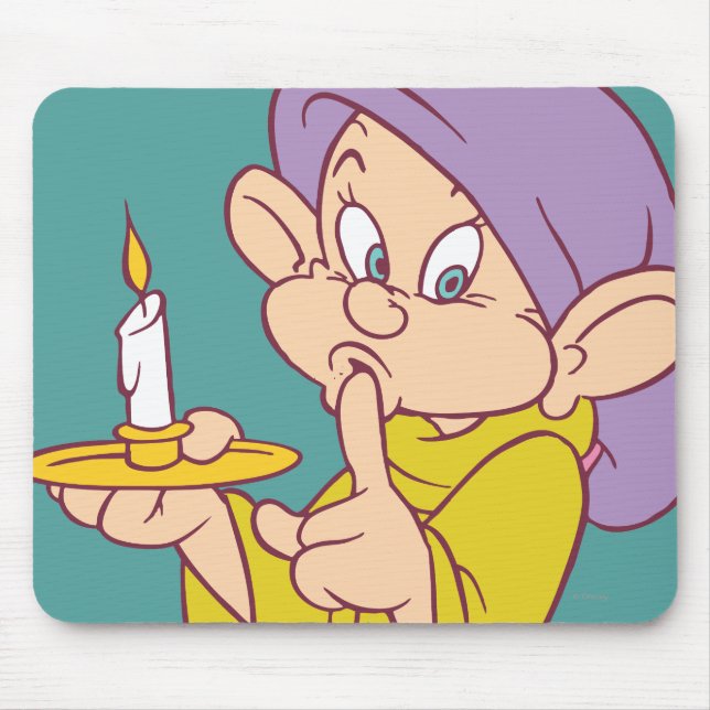 Dopey Holding a Candle Mouse Pad (Front)