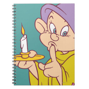 Dopey Holding a Candle Notebook