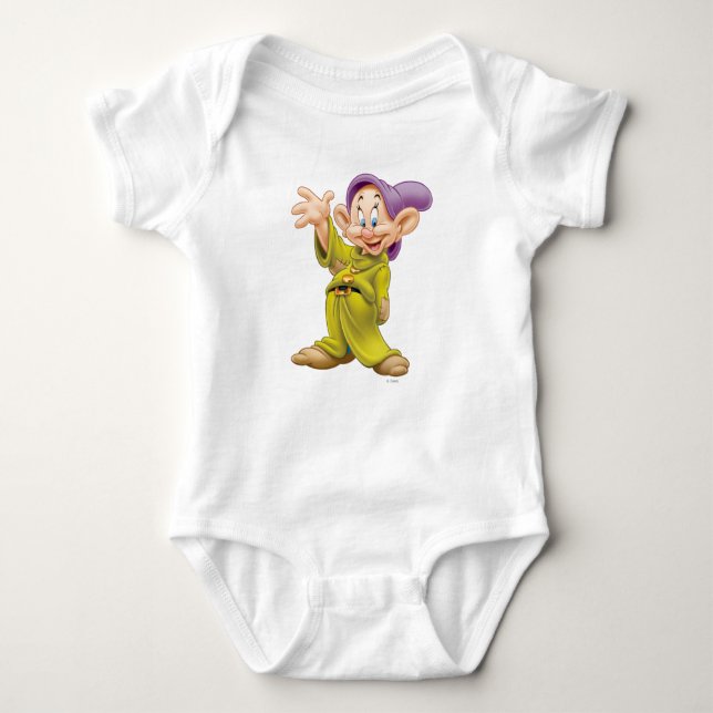 Dopey Waving Baby Bodysuit (Front)