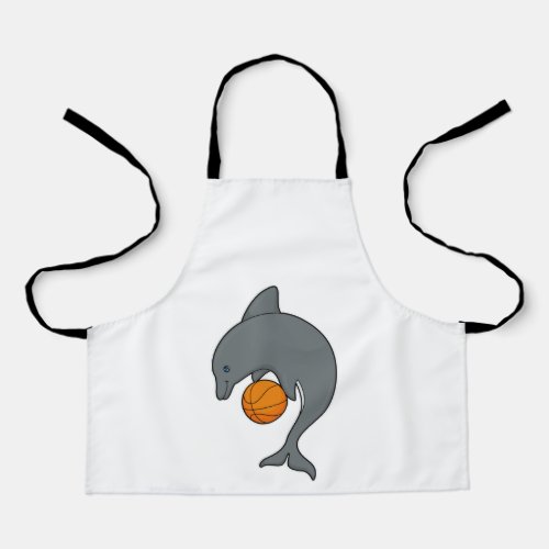 Dophin as Basketball player with Basketball Apron