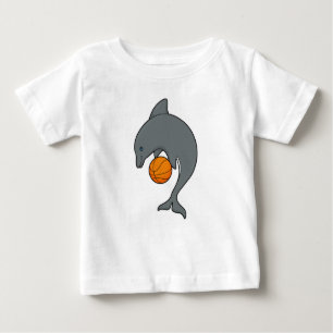 Dophin as Basketball player with Basketball Baby T-Shirt