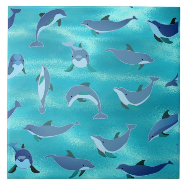 Dophins Ceramic Tile (Front)